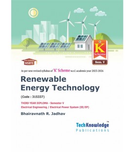 Renewable Energy Technology MSBTE  Diploma K Scheme Sem 5 Electrical Engineering | Tech-knowledge Publication